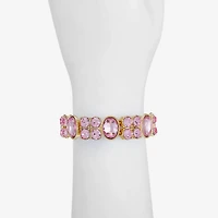 Monet Jewelry Womens Glass Oval Stretch Bracelet