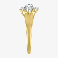 G-H / Si2-I1) Womens 2/3 Ct. T.W. Lab Grown White Diamond 10K Gold Cocktail Ring