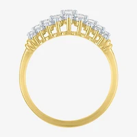 (G-H / Si2-I1) Womens 2/3 Ct. T.W. Lab Grown White Diamond 10K Gold Cocktail Ring