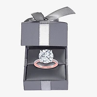 (F-G /Vs2-Si1) Womens 8 1/2 Ct. T.W. Lab Grown White Diamond 14K Gold Round Side Stone Engagement Ring