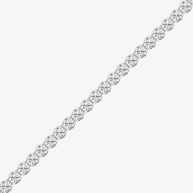 (F / Si1-Si2) Womens 7 Ct.T.W. Lab Grown White Diamond Sterling Silver 7 Inch Tennis Bracelet