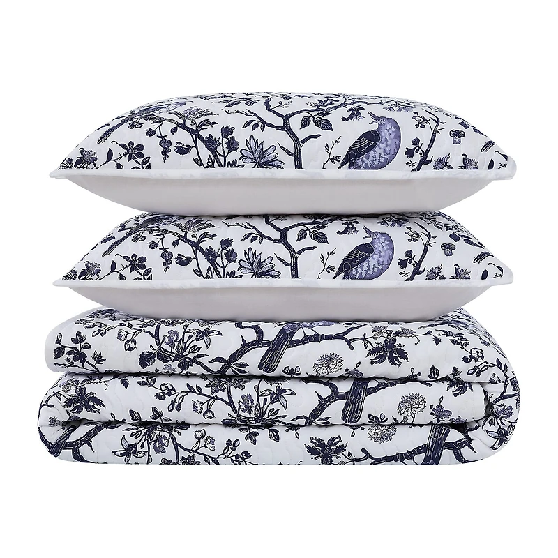 Brooklyn Loom Ava Floral Easy Care Quilt Set