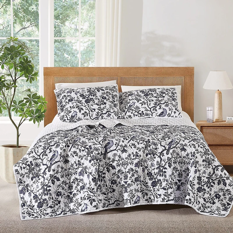 Brooklyn Loom Ava Floral Easy Care Quilt Set
