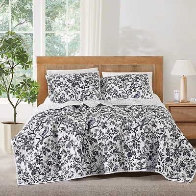 Brooklyn Loom Ava Floral Easy Care Quilt Set