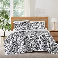 Brooklyn Loom Ava Floral Easy Care Quilt Set