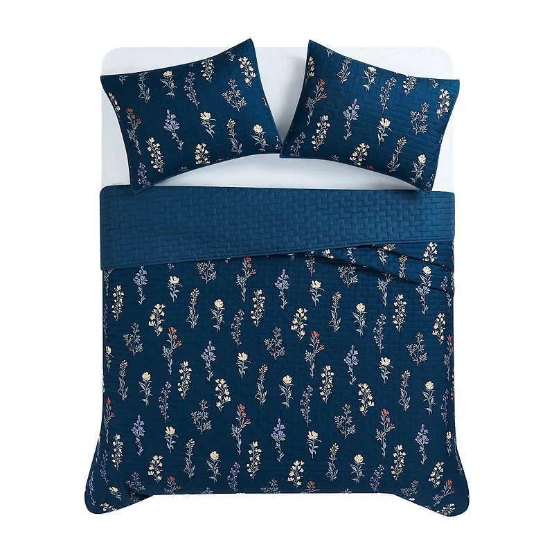 Cannon Avery Floral Easy Care Quilt Set