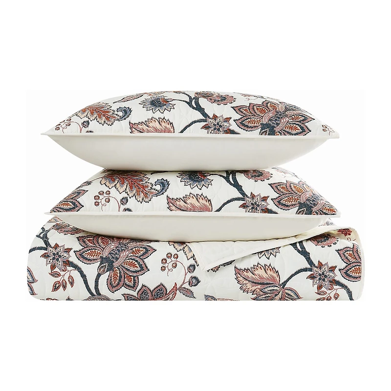 Cannon Chloe Jacobean Easy Care Quilt Set
