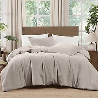 Brooklyn Loom Matte Cotton Velvet 3-pc. Easy Care Duvet Cover Set
