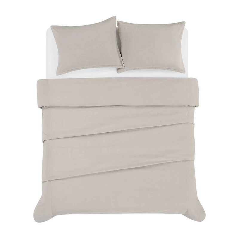 Brooklyn Loom Matte Cotton Velvet Easy Care Comforter Set