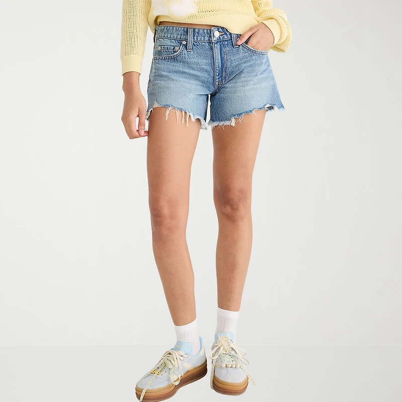 AEROPOSTALE Womens Mid Rise Juniors Denim Short