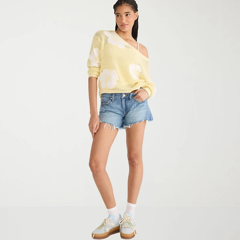 AEROPOSTALE Womens Mid Rise Juniors Denim Short