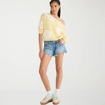 AEROPOSTALE Womens Mid Rise Juniors Denim Short