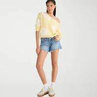 AEROPOSTALE Womens Mid Rise Juniors Denim Short