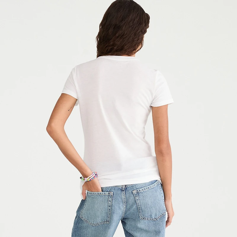 AEROPOSTALE Womens Juniors Crew Neck Short Sleeve Regular Fit Graphic T-Shirt