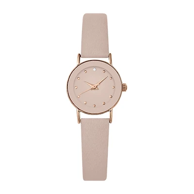 Geneva Womens Pink Strap Watch Pt3128rgbh