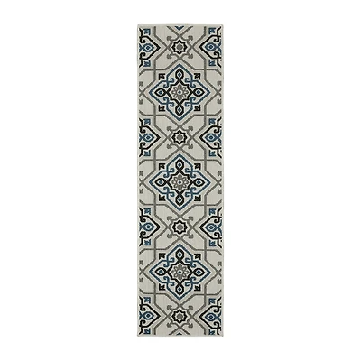 Covington Home Trieste Star Medallion Indoor Outdoor Rectangular Runner
