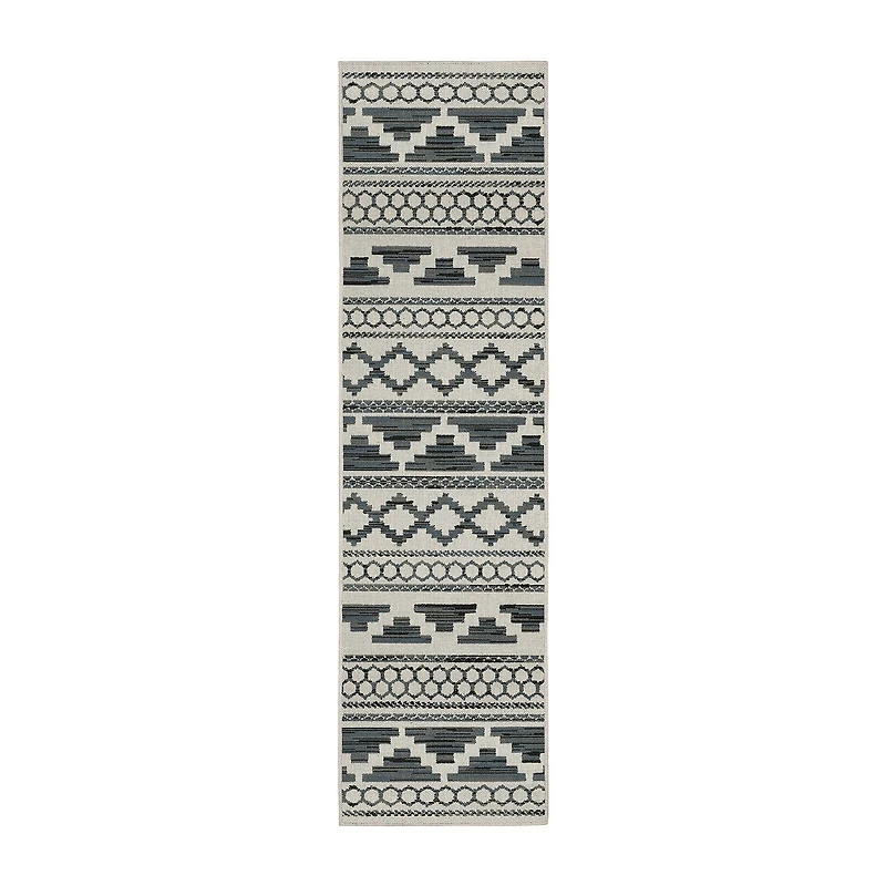 Covington Home Trieste Tribal Geometric Indoor Outdoor Rectangular Runner