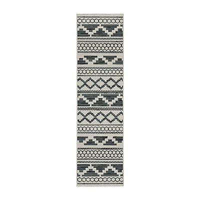 Covington Home Trieste Tribal Geometric Indoor Outdoor Rectangular Runner