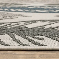 Covington Home Trieste Tropical Leaf Indoor Outdoor Rectangular Runner