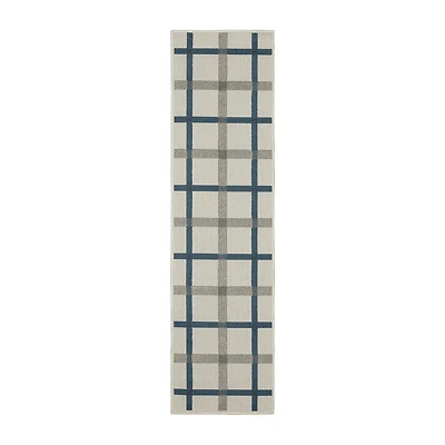 Covington Home Trieste Preppy Plaid Indoor Outdoor Rectangular Runner