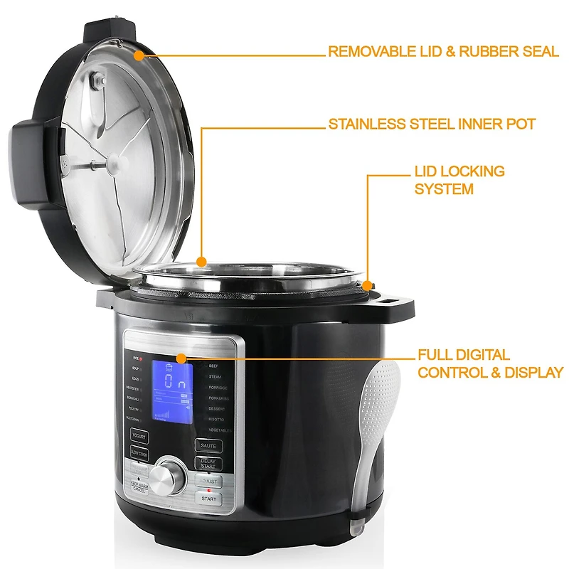 MegaChef Stainless Steel Pressure Cooker