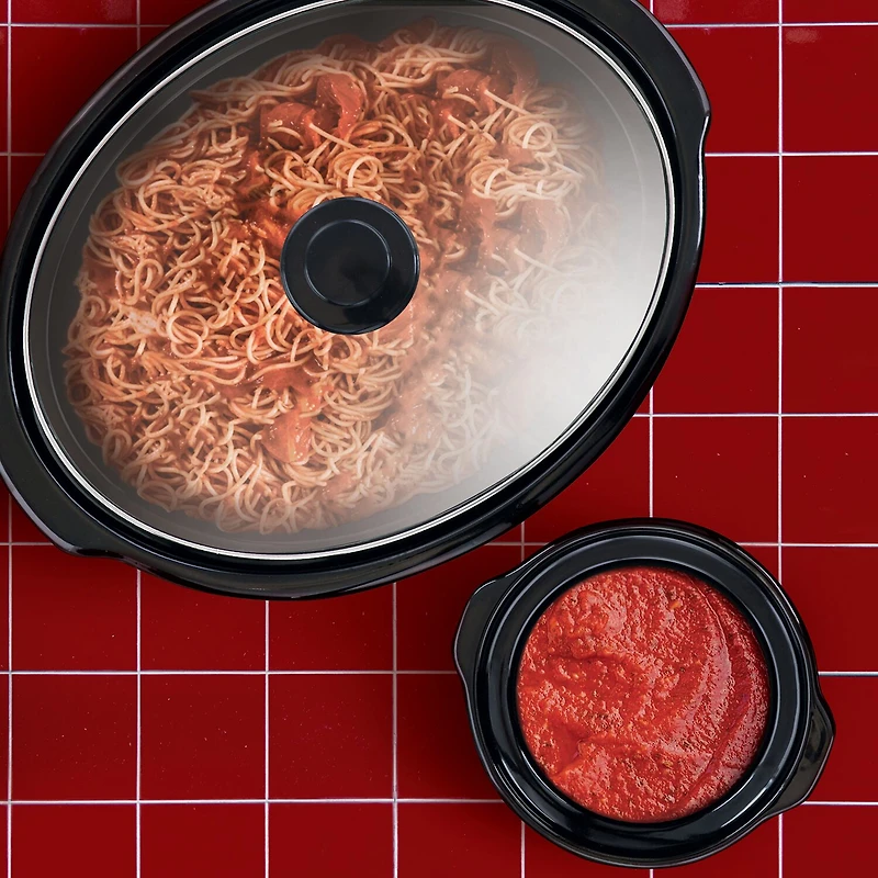 MegaChef 8-qt. Slow Cooker with Mini 0.6-qt. Warmer