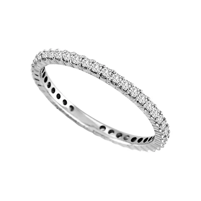 1/2 CT.T.W. Natural Diamond 14K White Gold Eternity Wedding Band