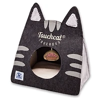 Touchcat 'Kitty Ears' Travel On-The-Go Collapsible Folding Cat Pet Bed House with Toy