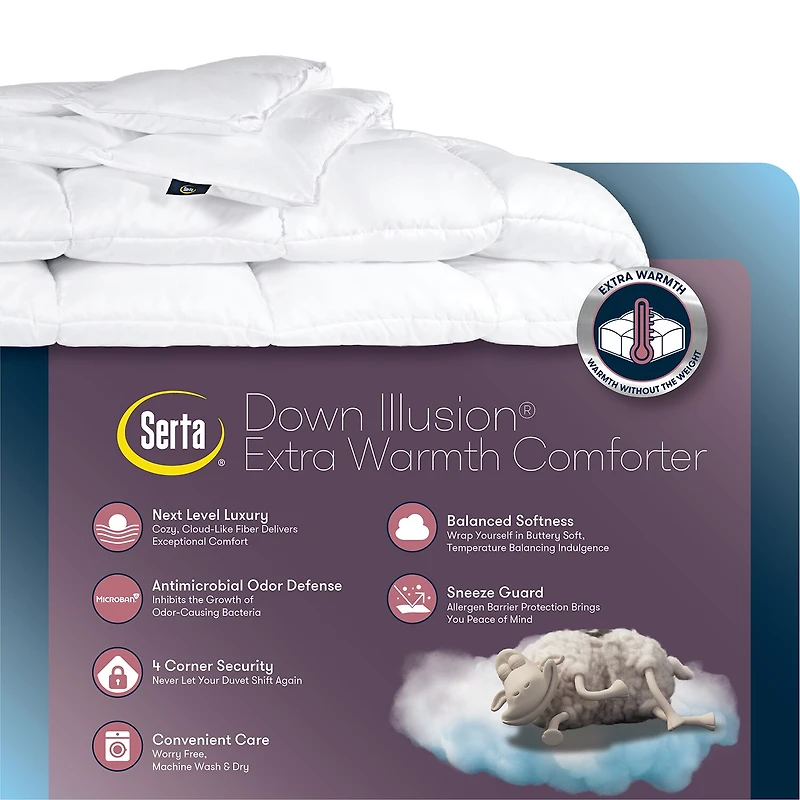Serta Down Illusion Extra Warmth Alternative Comforter