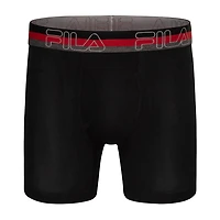 FILA Ultra Soft Stretch Mens 4 Pack Boxer Briefs Fm312bxcs28-001