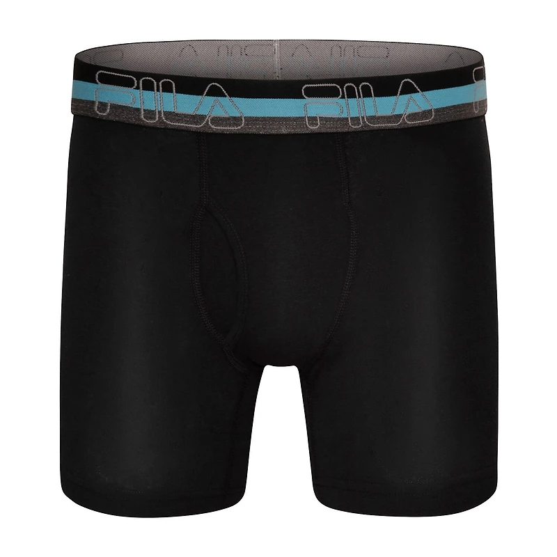FILA Ultra Soft Stretch Mens 4 Pack Boxer Briefs Fm312bxcs28-001