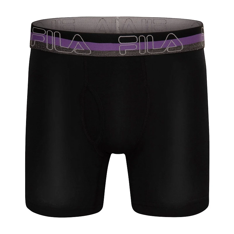 FILA Ultra Soft Stretch Mens 4 Pack Boxer Briefs Fm312bxcs28-001