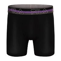 FILA Ultra Soft Stretch Mens 4 Pack Boxer Briefs Fm312bxcs28-001