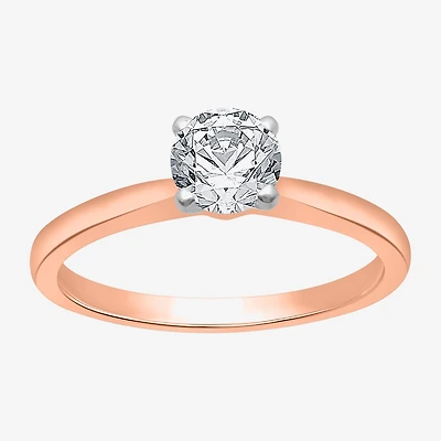 (G / SI2) Womens 3/4 CT. Lab-Grown White Diamond 10K Gold or 14K Round Solitaire Engagement Ring