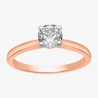 (G / SI2) Womens 3/4 CT. Lab-Grown White Diamond 10K Gold or 14K Round Solitaire Engagement Ring
