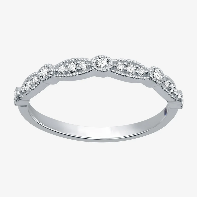 I Said Yes (H-I / I1) Womens 1/5 CT. Lab Grown White Diamond Sterling Silver Wedding Band