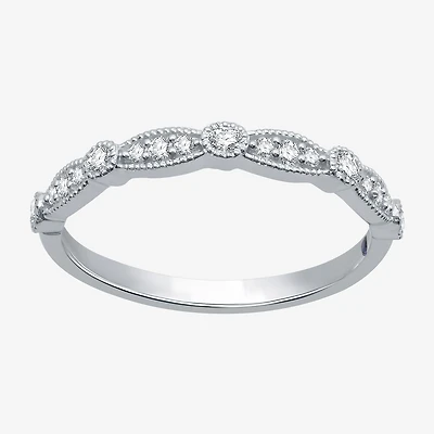 I Said Yes (H-I / I1) Womens 1/5 CT. Lab Grown White Diamond Sterling Silver Wedding Band
