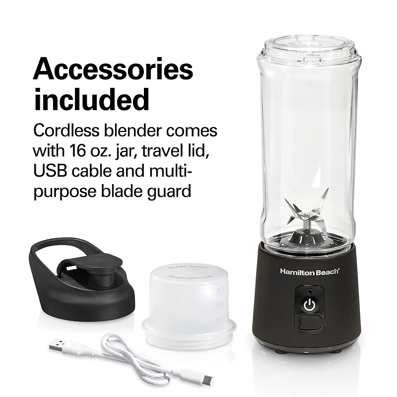 Hamilton Beach Blend Now Portable Cordless Blender