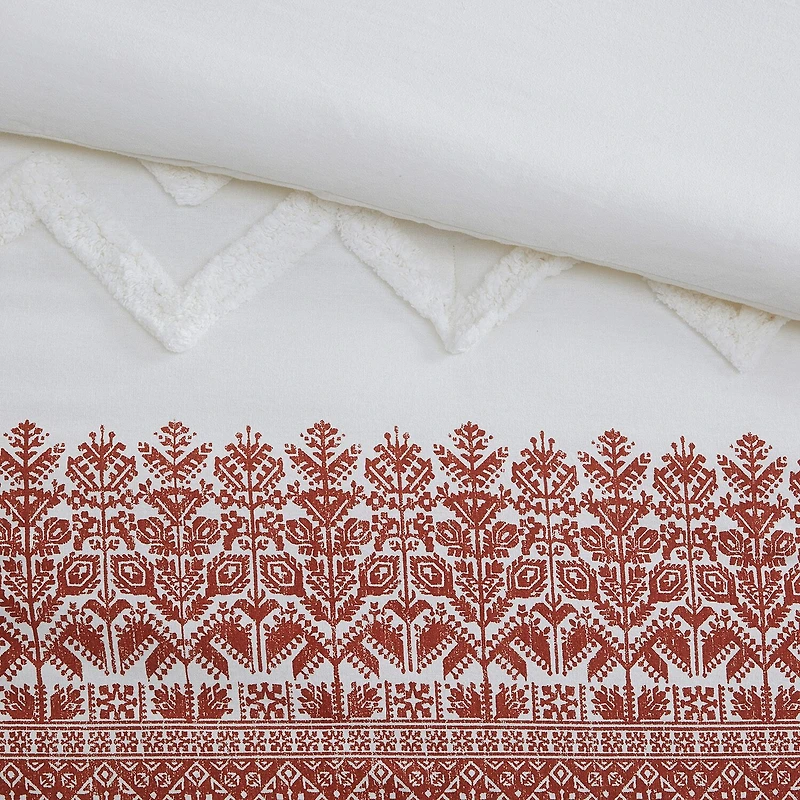 Ink+Ivy Mila 3 Piece Cotton Comforter Set with Chenille Tufting