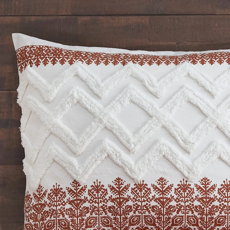 Ink+Ivy Mila 3 Piece Cotton Comforter Set with Chenille Tufting