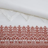INK+IVY Mila 3 Piece Cotton Duvet Cover Set with Chenille Tufting