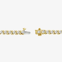 (I / I2) Womens 3 CT. T.W. Lab Grown White Diamond 14K Gold Over Silver Tennis Bracelet