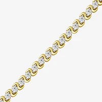 (I / I2) Womens 3 CT. T.W. Lab Grown White Diamond 14K Gold Over Silver Tennis Bracelet