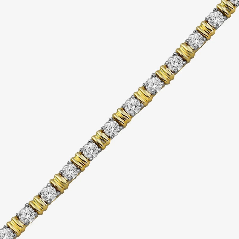 (I / I2) Womens 3 CT. T.W. Lab Grown White Diamond 14K Gold Over Silver Tennis Bracelet