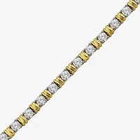 (I / I2) Womens 3 CT. T.W. Lab Grown White Diamond 14K Gold Over Silver Tennis Bracelet