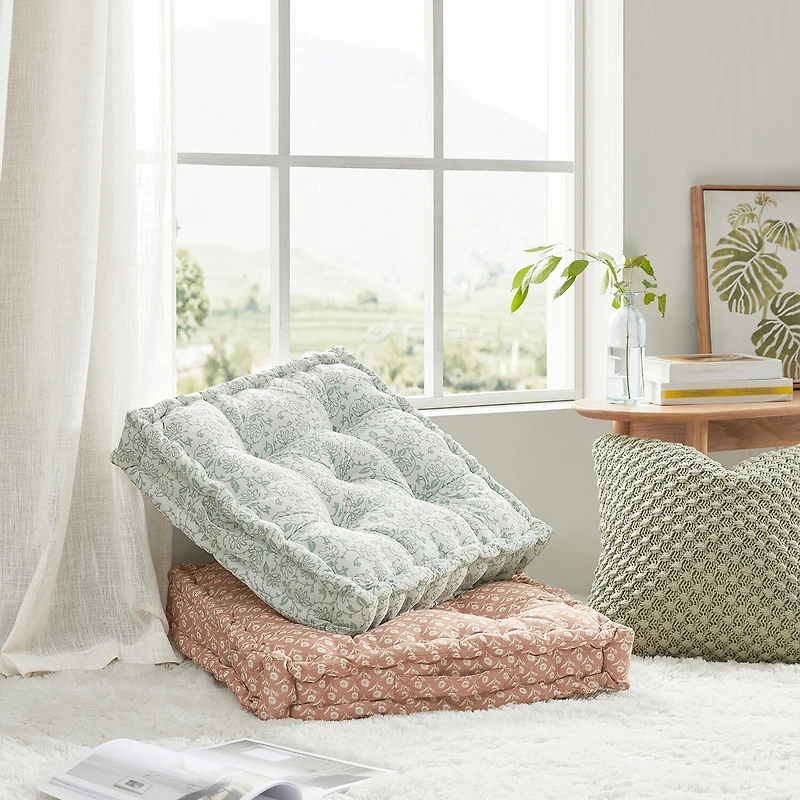 Peri Home Floor Cushion Block Floral Pillow