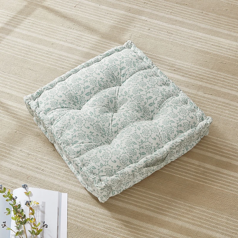 Peri Home Floor Cushion Block Floral Pillow
