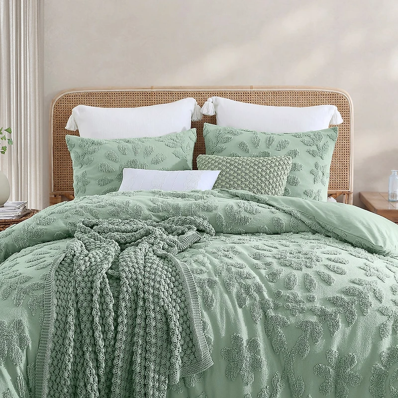 Peri Home Crochet Knit Washable Throw