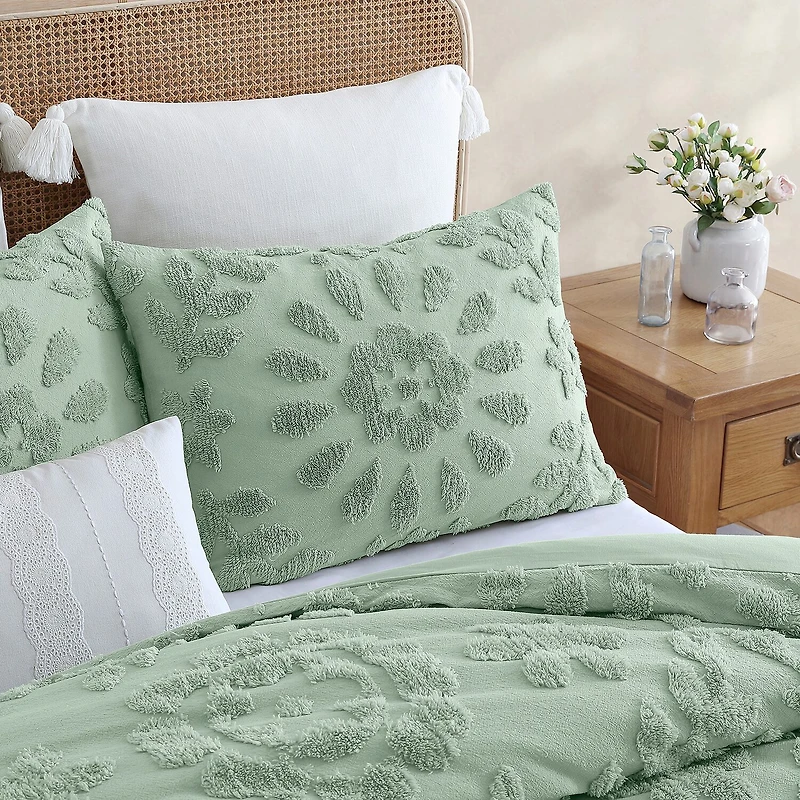 Peri Home Chenille Laurel 3-pc. Easy Care Duvet Cover Set