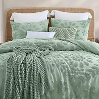 Peri Home Chenille Laurel 3-pc. Easy Care Duvet Cover Set